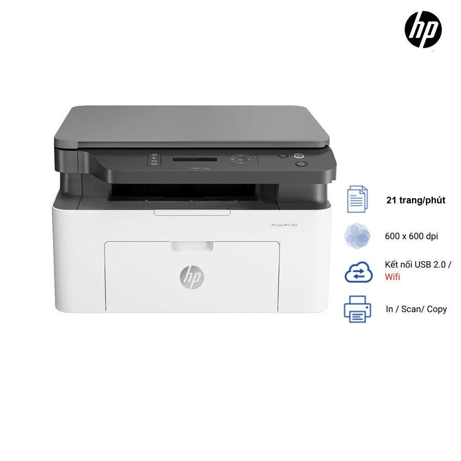 Máy in laser đen trắng HP 136W