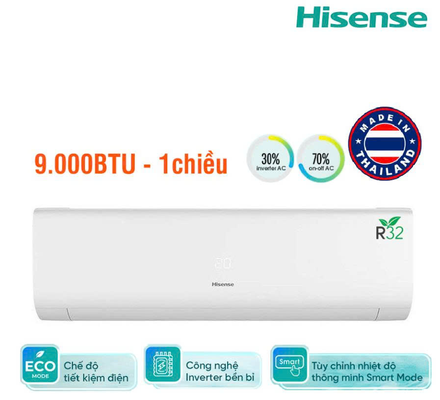 Điều hòa Hisense AS-10TR4RYD02-D 1HP Inverter Thái Lan (dàn nóng)