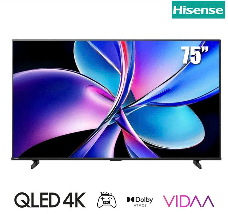 TV Hisense 75-inch QLED 4K 75Q7Q (hệ điều hành VIDAA, Bộ vi xử lí MT9618, Đèn nền Backlit Direct LED + Quantum Dot, remote, giọng nói rảnh tay, 144Hz, Dolby Vision, IMAX, HDR10+, loa Dolby Atmos dual diver (2*15W, 2*10W )