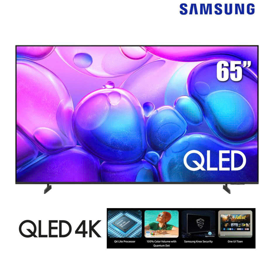 TV Samsung 65-inch Q6F - QLED 4K, Q4 Lite, 50Hz, Color Booster Pro, AI Generative Wallpaper, Universal Gestures, Quick Remote, No OPT,Art Store - 2025