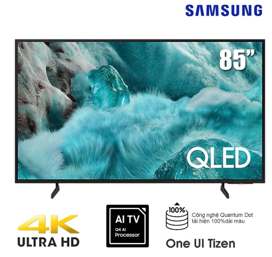 TV Samsung 85-inch Q7F - QLED 4K, Q4 AI Processor, 50Hz, Color Booster Pro, AI Generative Wallpaper, Universal Gestures, Quick Remote,No OPT, Art Store - 2025