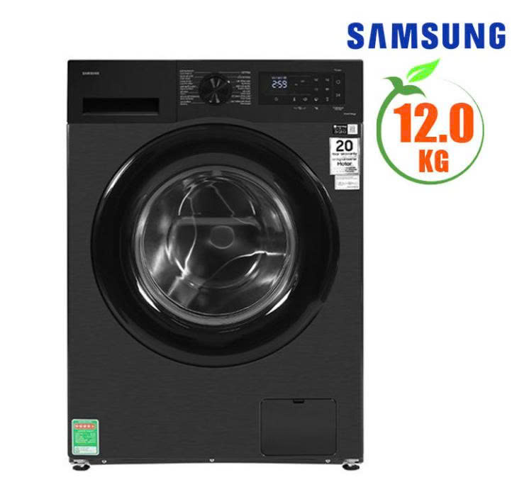 Máy giặt cửa trước Samsung 12Kg WW12CGC04DABSV - Màu đen - Công nghệ giặt Ecobubble, giặt hơi nước diệt khuẩn, lồng giặt kim cương
