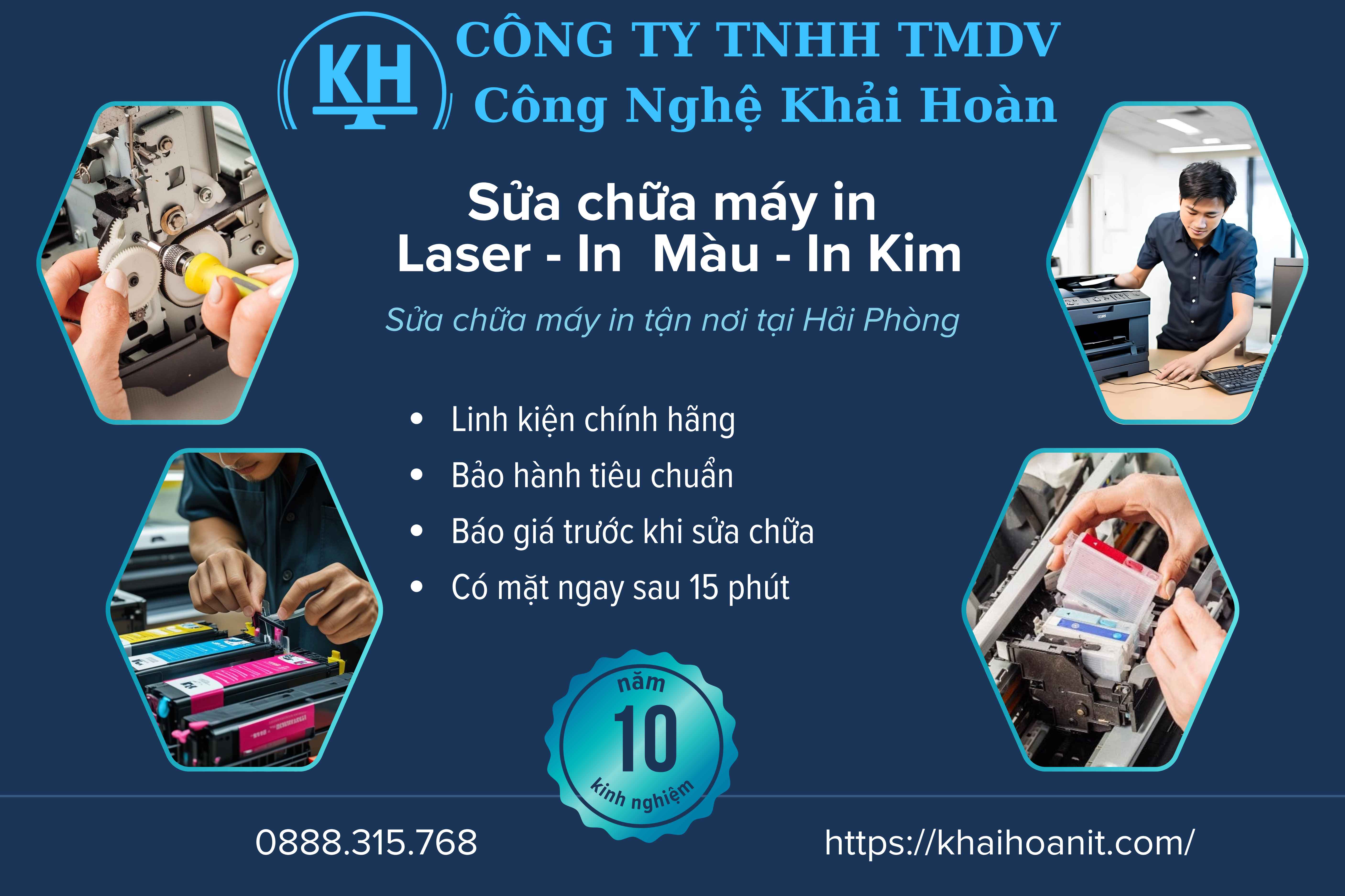 Dịch vụ sửa chữa máy in tận nơi Hải Phòng