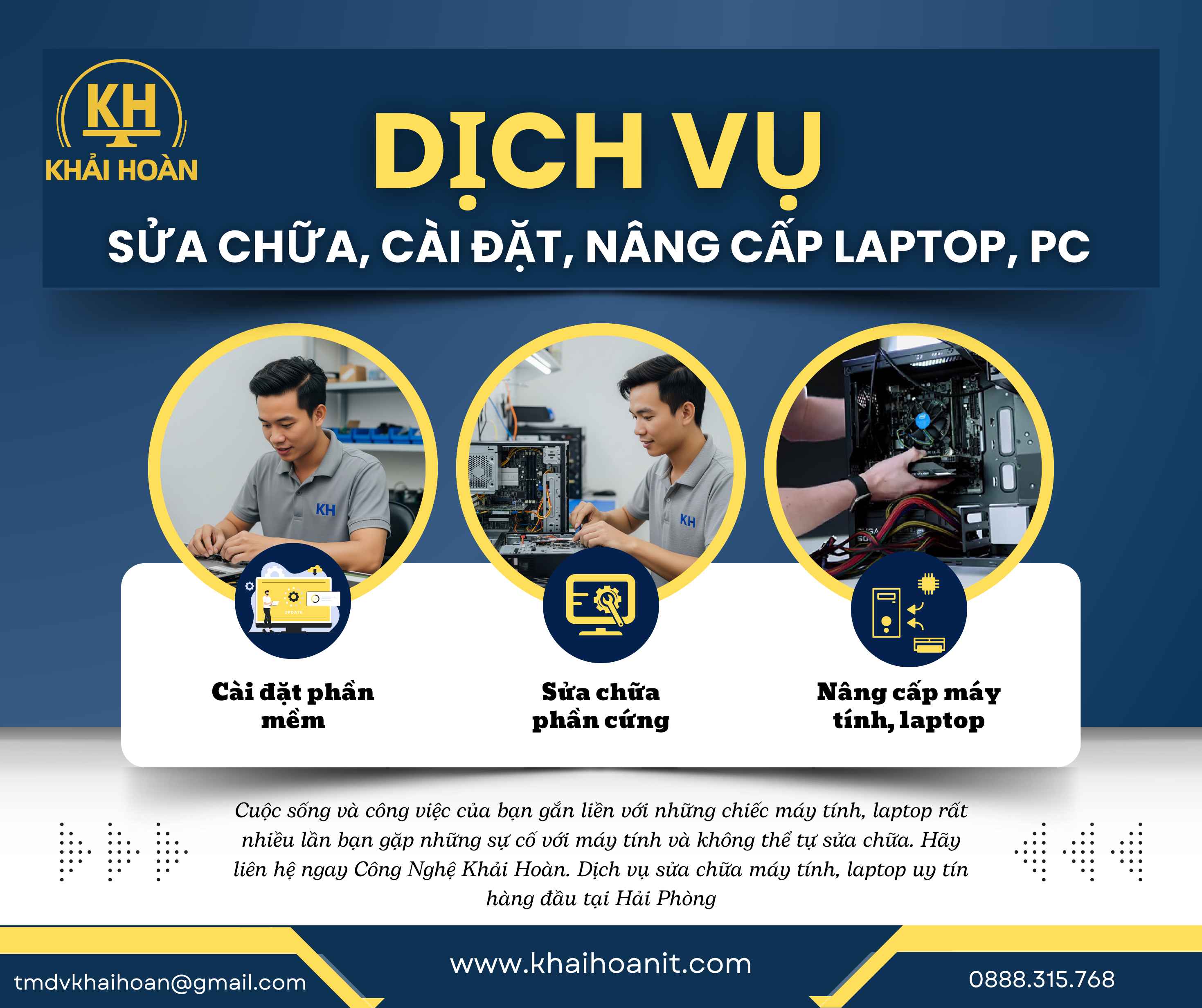 Dịch vụ sửa máy tính uy tín Hải Phòng