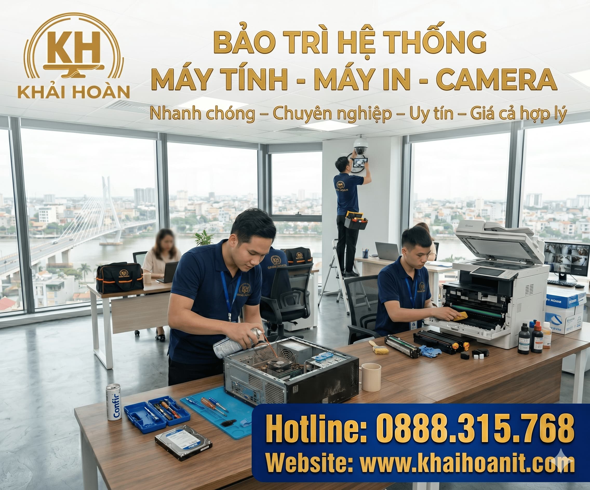 Dịch Vụ Bảo Trì Máy Tính, Máy In, Camera, Hệ thống mạng tại Hải Phòng – Trọn Gói, Uy Tín