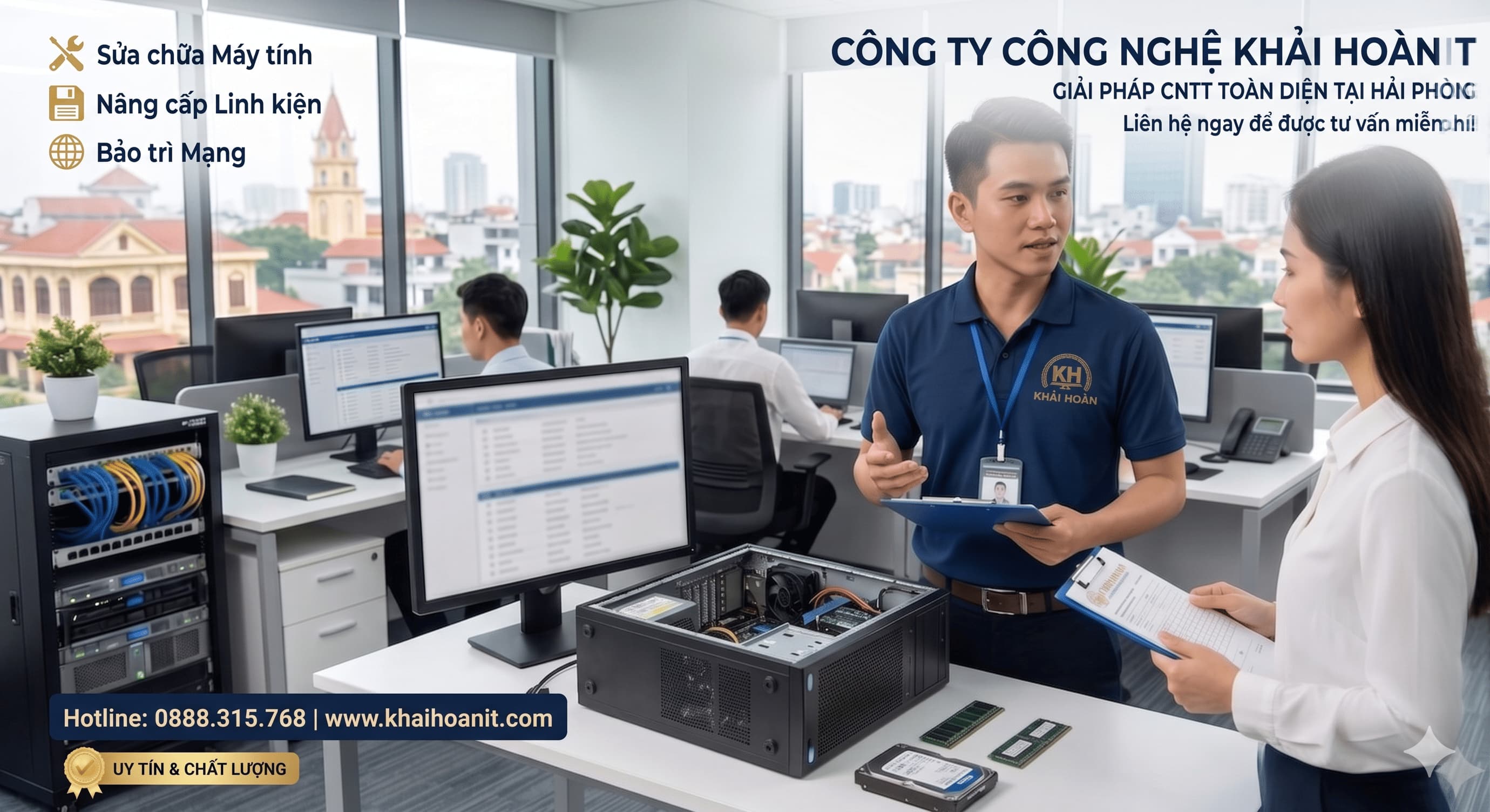Dịch vụ Sửa Chữa Máy Tính Văn Phòng Tận Nơi Tại Hải Phòng